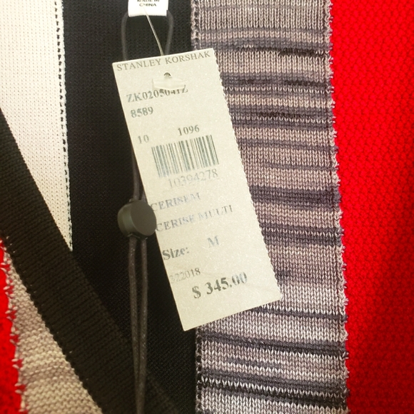 NWT Cinq a Sept Stara Midi Knit Bodycon Dress in Cerise Multi - Picture 5 of 8